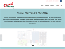 Tablet Screenshot of duvalcontainer.com